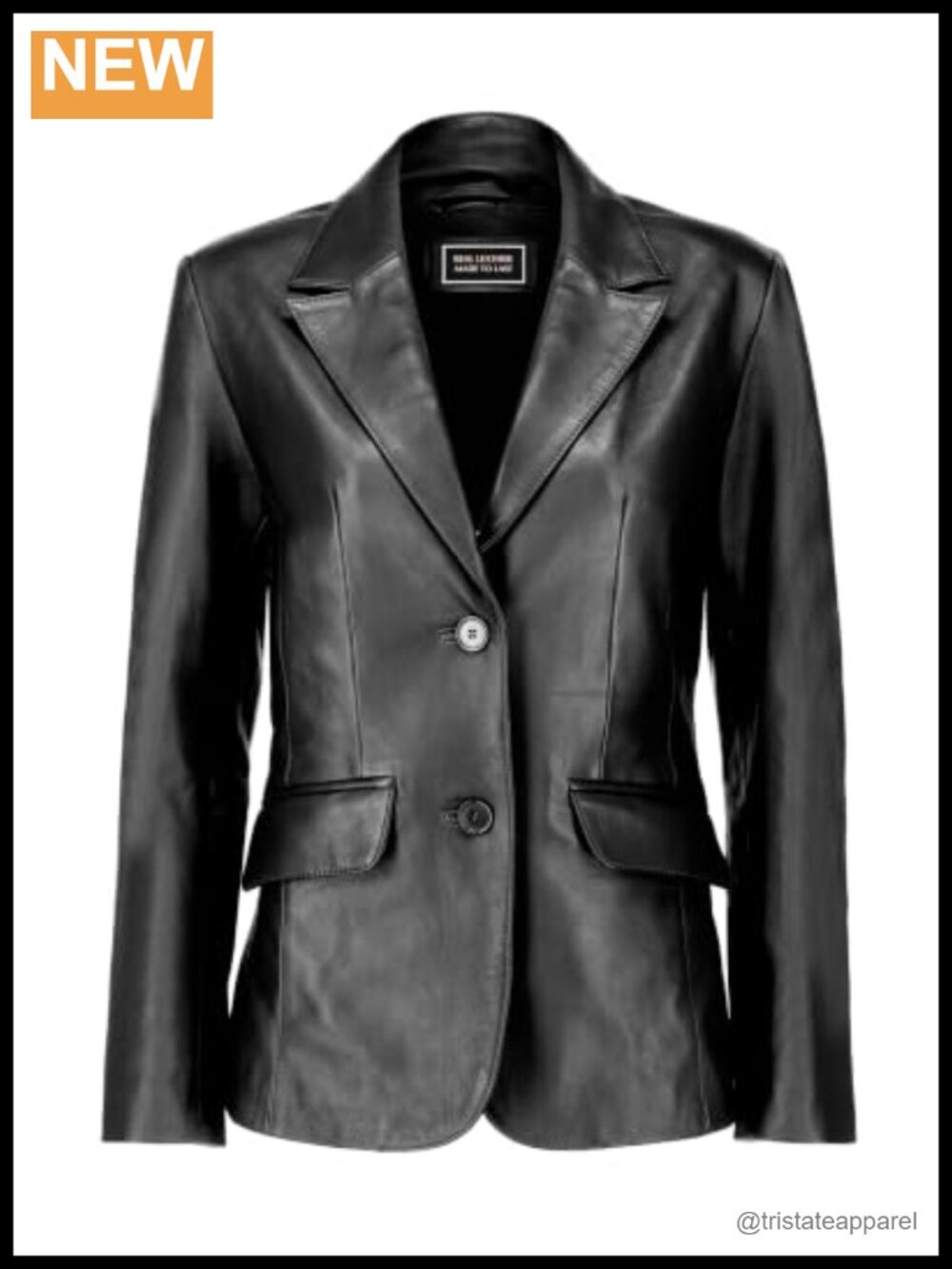 Classic Style Real Lambskin Leather Blazer Women Casual Coat Jacket